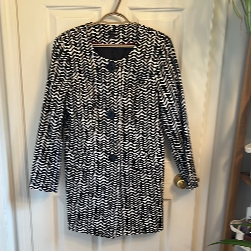 East 5th Black and White Zigzag Blazer